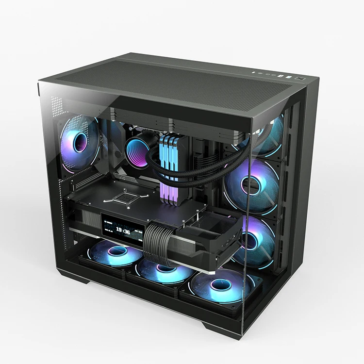 JNP-C708 Half Glass Fishtank Midi Tower ATX Gaming Case
