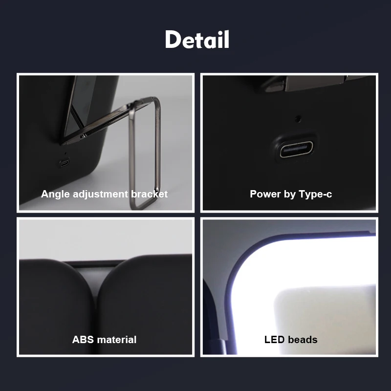 3 способа три раза умное Зеркало сенсорный экран ручной 3x 7x увеличительное складное портативное косметическое зеркало со светодиодной подсветкой, зеркало для макияжа