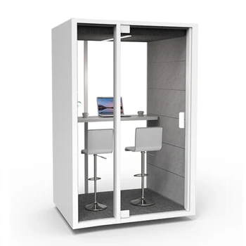 Color Optional 2 People Indoor Modular Accommodating Soundproofing Material Acoustic Telephone Booth Office Pods