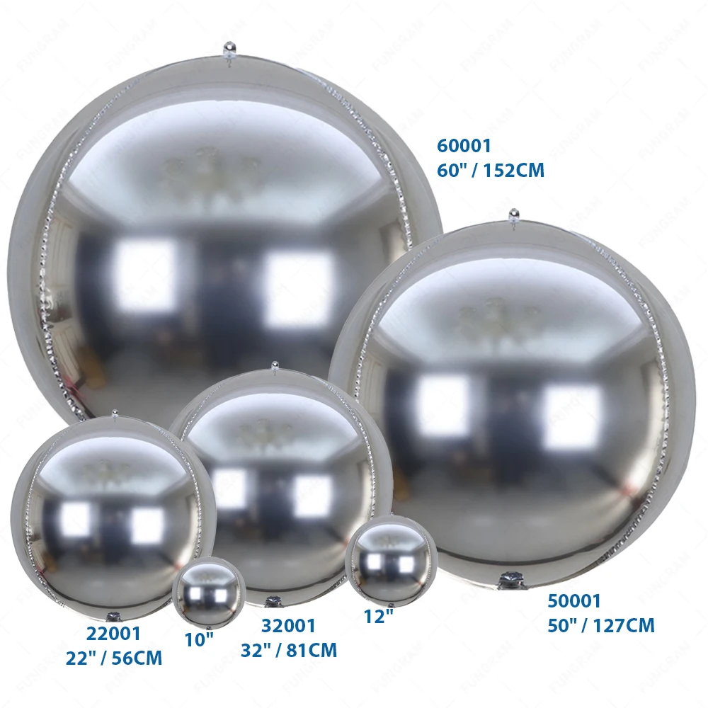 4D Sphere Balloons - Large Outdoor Foil Balloons for Parties