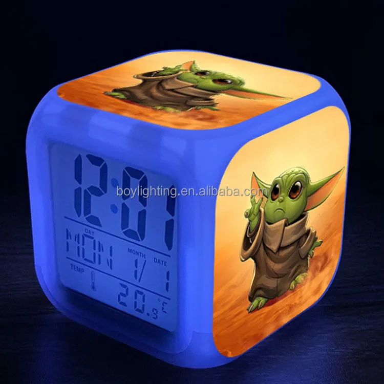 Dessin Anime Mignon Bebe Yoda Reveil Led Changement De Couleur Reveil Numerique Buy Bebe Yoda Horloge Alarme Horloge Bande Dessinee Horloge Product On Alibaba Com