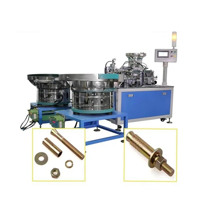 High Speed Automatic Wedge Anchor Bolt Clip Washer Nut Assembly Machine with CE Certificate