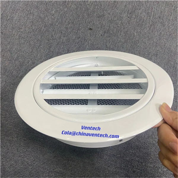 Ventech HVAC Powder Coated Aluminum Fresh Air Round Waterproof Weather Louver or Ventilation