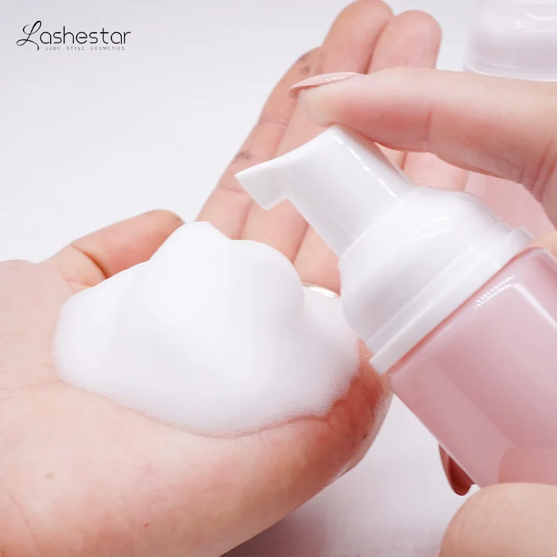 50 мл в виде розовых бутылочек, ненатуральные Искусственные Пены, оптовая продажа ресниц для наращивания шампунь масло бесплатная поставка фабрики