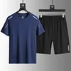 Dark Blue T-Shirts+Shorts
