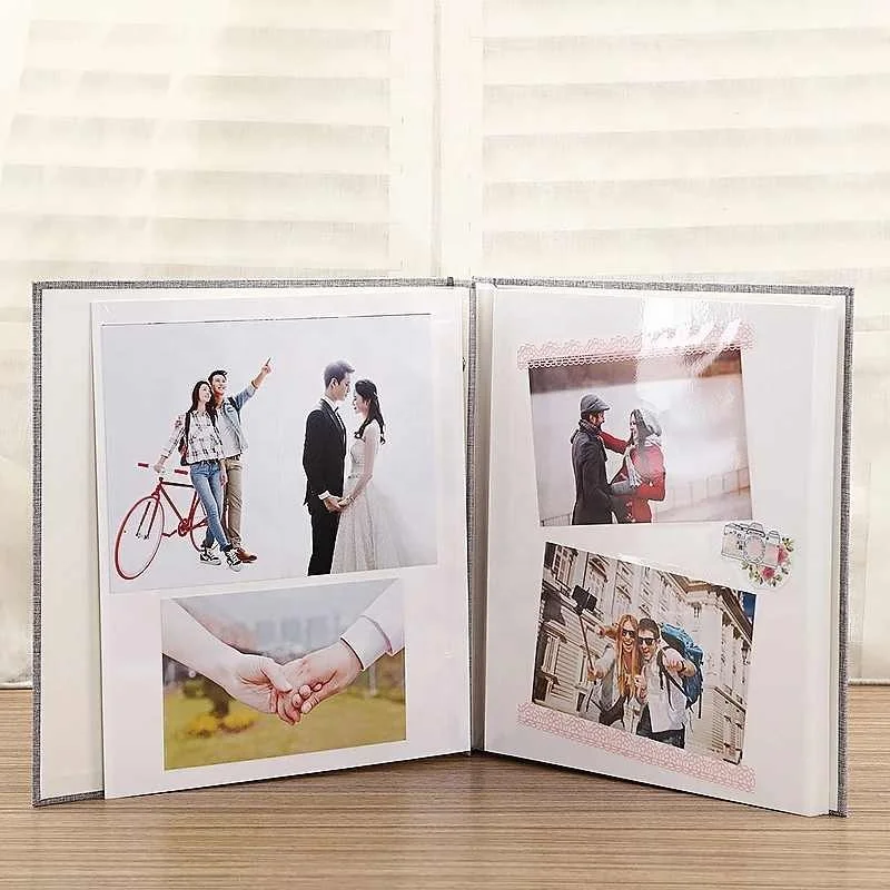 Linen Window Self-adhesive Lamination Photo Album Family Photo Album Paste Type Handmade Stamp Album