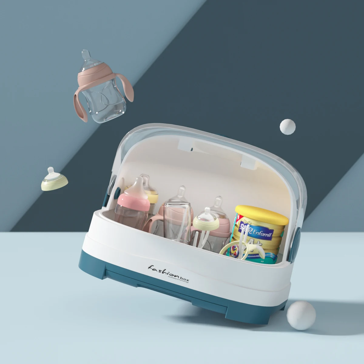 Multifunctional Plastic Baby Milk Bottle Storage Box Baby Bottle