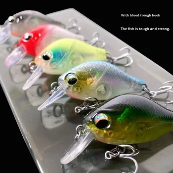Five-and-a-Half-Inch Dull Tin Rock Fat Guy Hard Bait Three-Hook Plastic Simulation Bass Minnow Lure 8g Live Bait Fishing Gear – Minnow – view 4