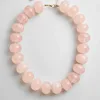 Collana di rugiada di giada rosa pesca