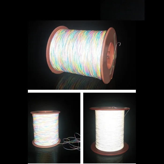 rainbow reflective yarn/reflective sewing thread/reflective fabric
