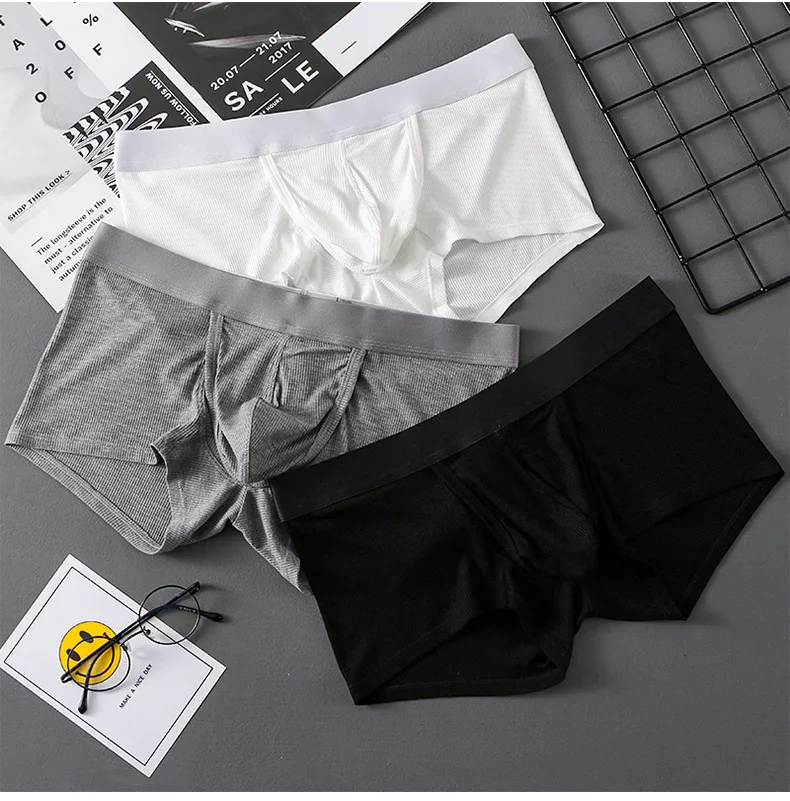 Wholesale Custom Mens Cotton Skinfriendly Breathable Boxer Briefs Home