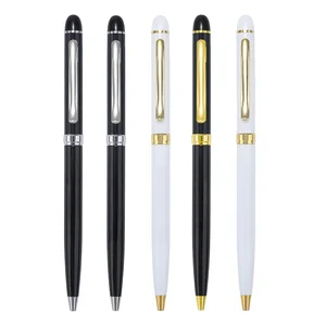 Advertising Promotional Metal Ballpoint Pen Custom Logo Laser Engraving Hotel Gift