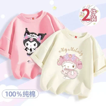 Popular Sanrio Cinnamoroll Clothes Girls Short Sleeves Cotton Kids ...