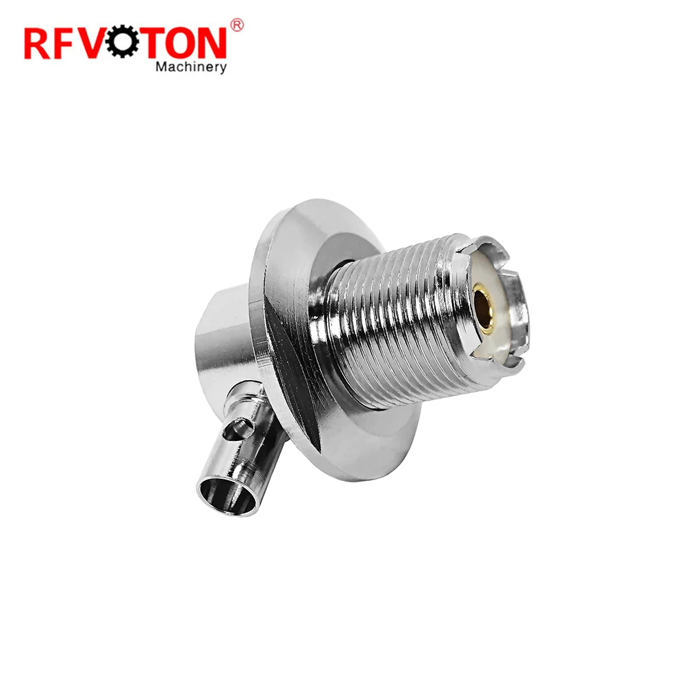 Factory UHF SO239 Female Jack Right Angle for RG58 LMR195 RG223 RG142 RG400 LMR200 3DFB RG303 Cable RF Coaxial Adapter Connector