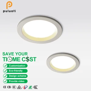 PULUOTI Modern 1-Head White Aluminum LED Cob 5W/10W Round Downlight New Design Indoor Living Room Recessed for Home Office