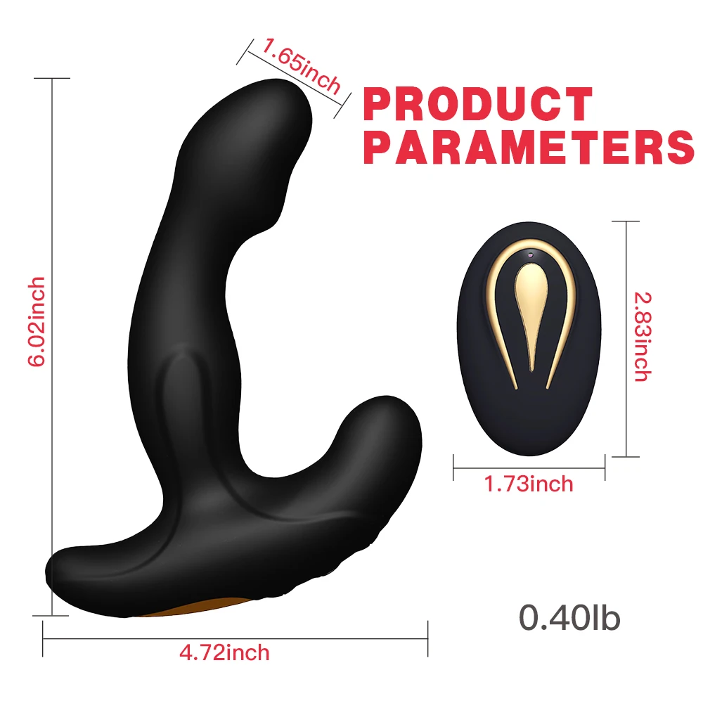 Prostate Massager Butt Plug Vibrator Dual Motor Men Male Sex Toys 12 Speed Smooth Silicone Dildo Anal Plug