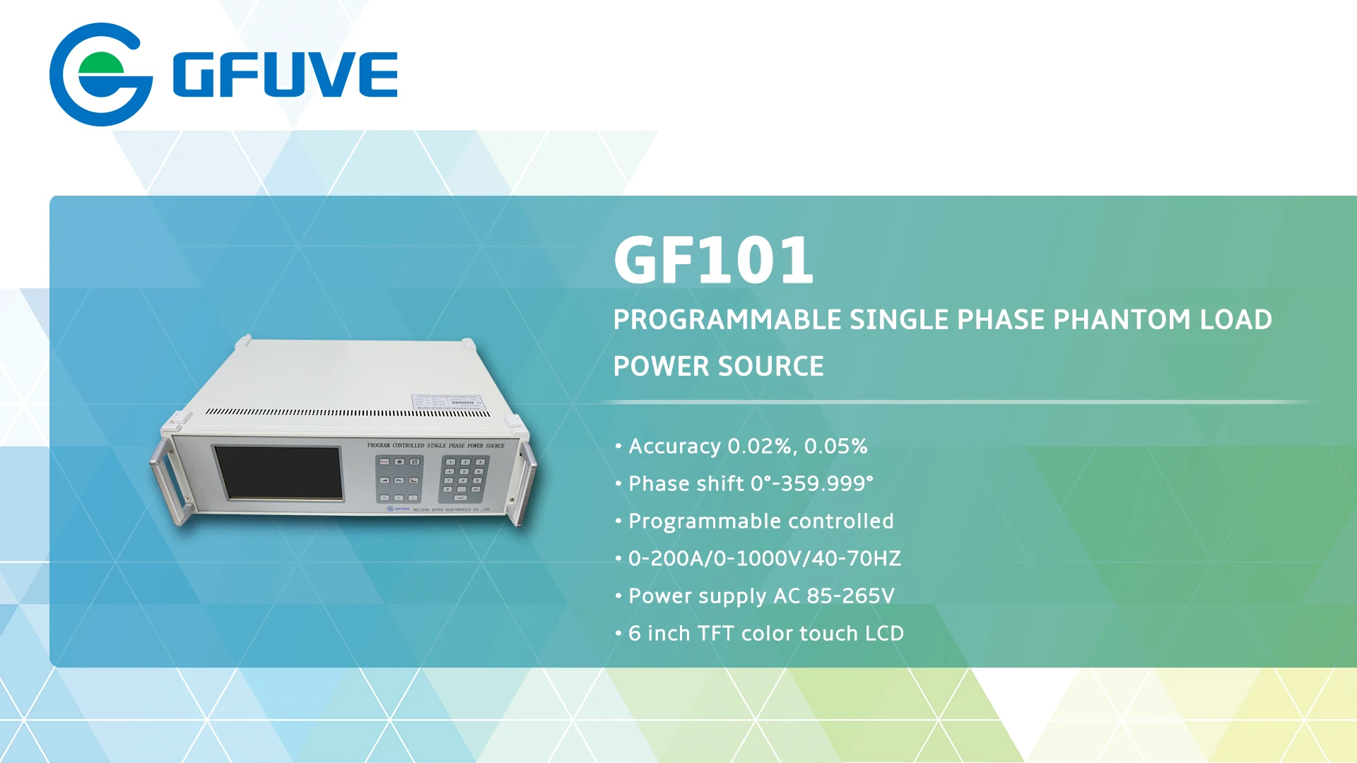 Gf101 500v Programcontrolled Single Phase Phantom Load Power Source