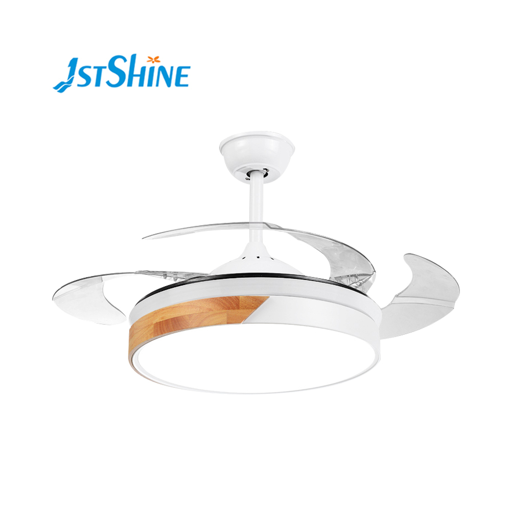 1stshine оптовая продажа Настройка 220V скрытый лопасть потолочный вентилятор с люстрой освещение