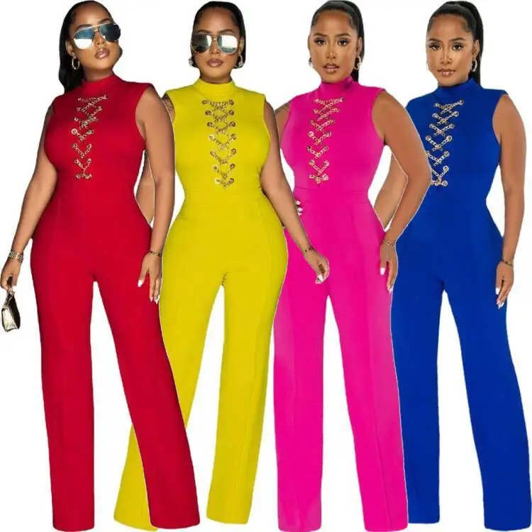 women's slim leg jumpsuit