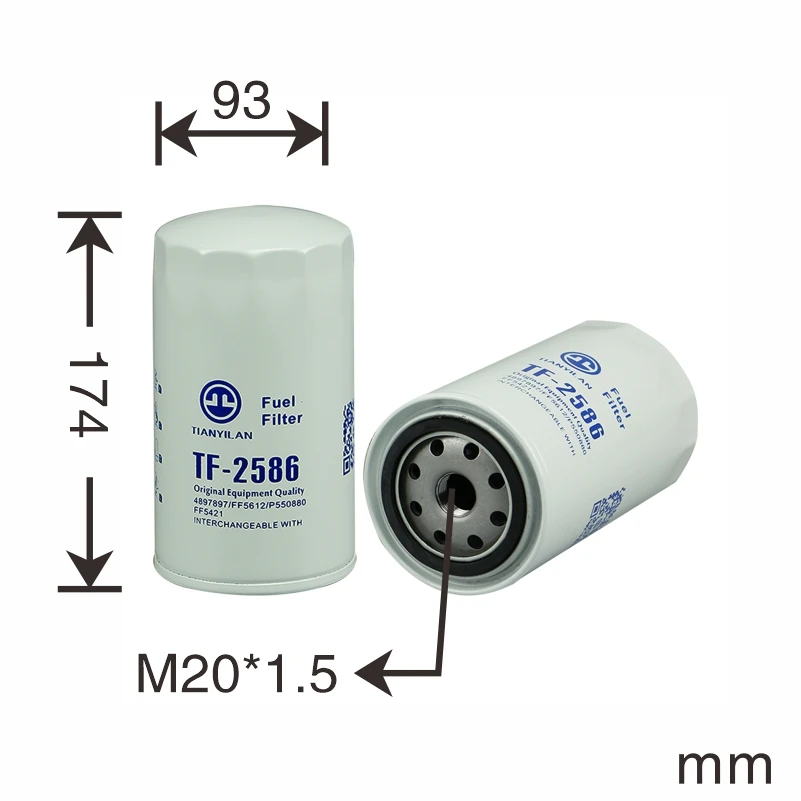 Fuel Filter SP125671 FF5612 53C0497 for Excavators & Trucks