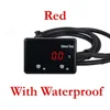 rojo con impermeable