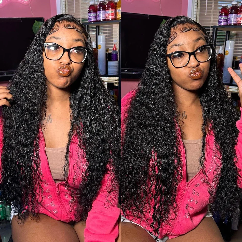 Äkta hår lace front peruk deep wave brasiliansk remy_voghion.com