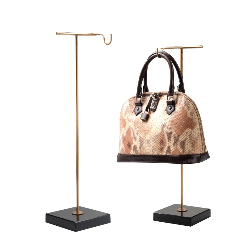 IML Gold Stainless Steel Adjustable Handbag Display Stand Holder Racks