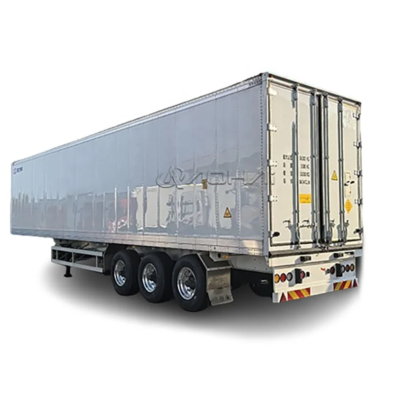 3 Axles 30Tons 40Tons Semi-Trailer Iron Cool Liner Frozen Meat Seafood Food Vegetable Transportation Refrigerated Trailer