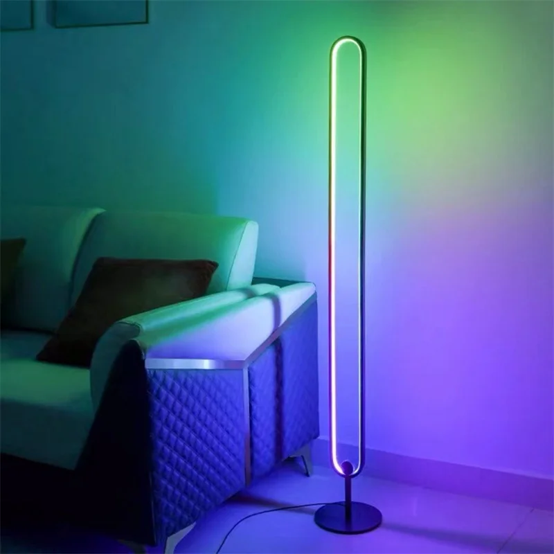 140cm Minimalist RGB Oval Wall Light Remote Control Elliptical Ring Antique  LED Floor Standing Lamps - Buy 140cm Minimalist RGB Oval Wall Light Remote  Control Elliptical Ring Antique LED Floor Standing Lamps