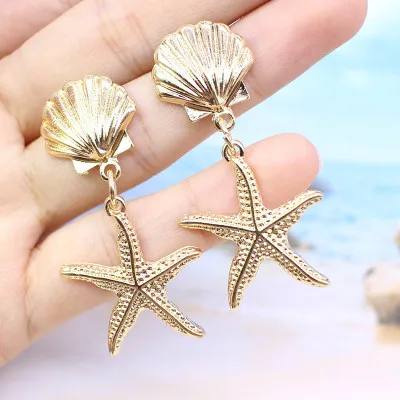 starfish drop earrings