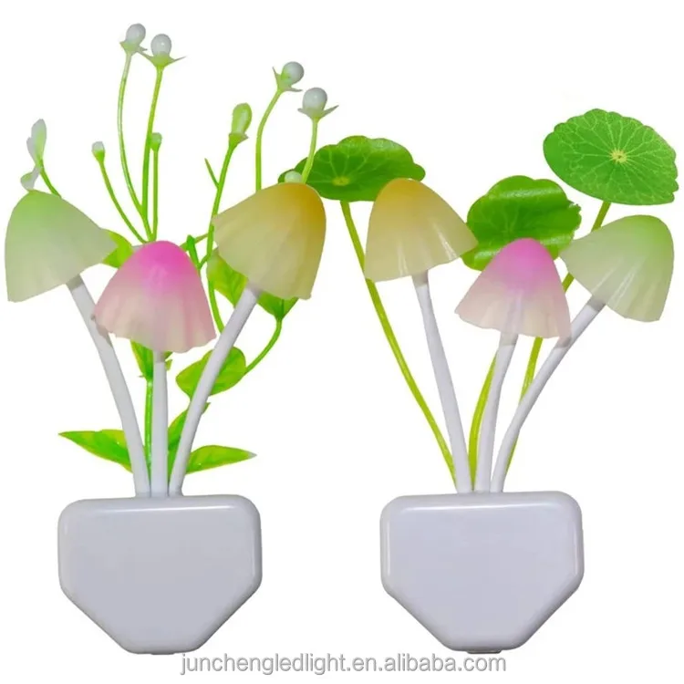 Romantic Style Multicolor Mushroom Led Night Light Home Bedroom Wall Decoration Wedding Festival New Year Lighting