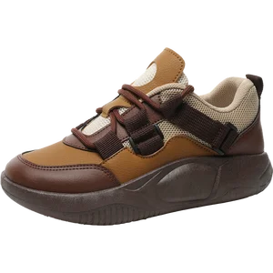 ZY3881 Color Blocking Board Shoes for Autumn  Fashionable Breathable and Elevated Student Running Shoes