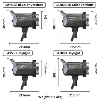 GODOX LA150D LA150BI 190W LA200D LA200BI 230W LCD Panel LED Video Light Continuous Output +APP Control Bowens Mount Studio Light detail image