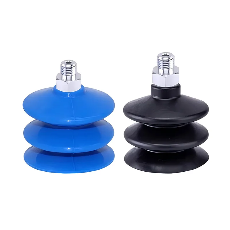 FSG 20/25/32/42/62/88 Anti-Static Silicone Rubber Fittings Pleated Type Three-Layer Vacuum Suction Cups with Corrosion-Resistant
