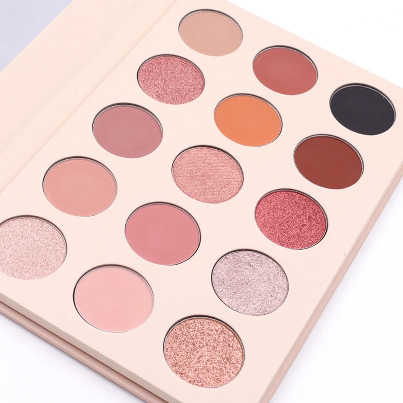 Палитра водостойких натуральных блестящих теней для век нюдового