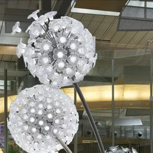 ECOJAS Luxury Glass Chandelier for Hotel Lobby Super Market Wedding Hotel New Design Large Pendent Light