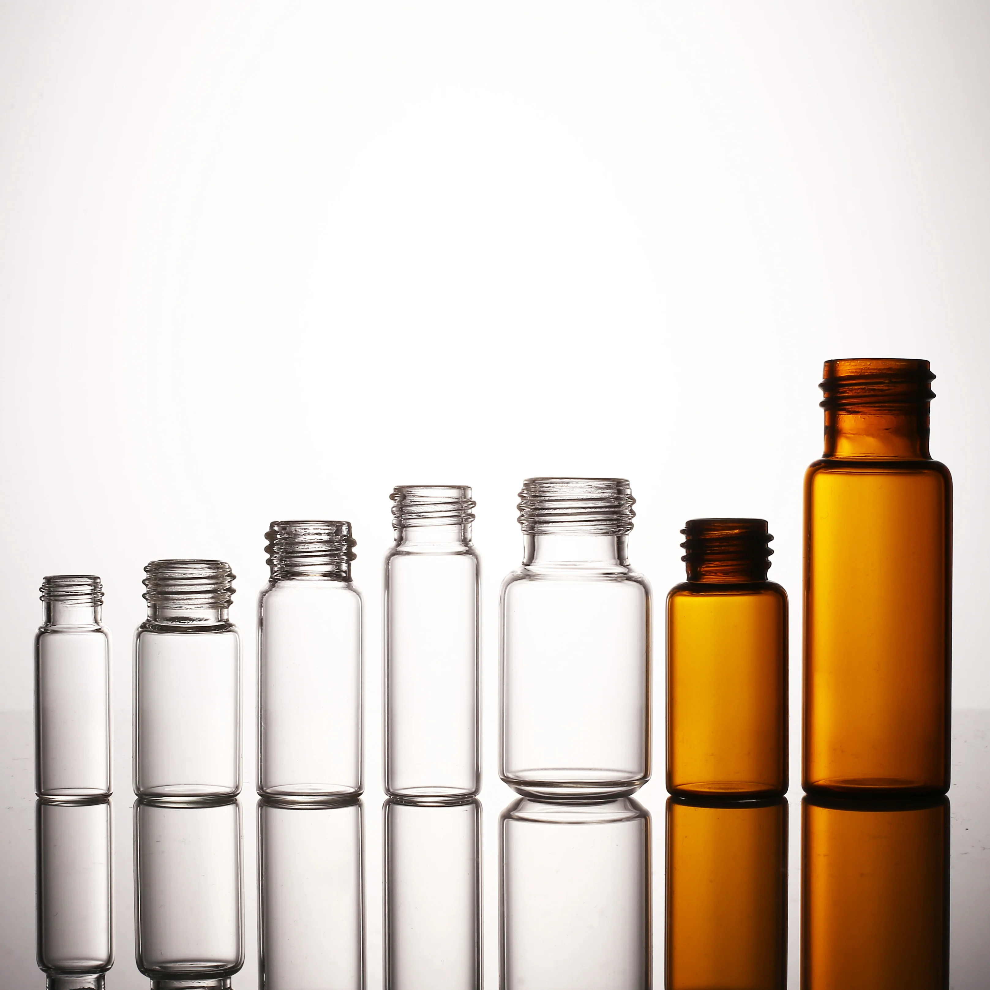 1ml 2ml 3ml 5ml 7ml Mini Screw Clear Glass Vial Amber Tube Perfume  Tester Glass Bottle