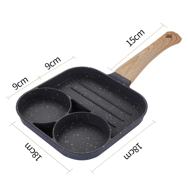 7-gats cakepan ijzeren omelet pan non-stick ontbijt ei koken cake mal voor zoete keuken kookgerei