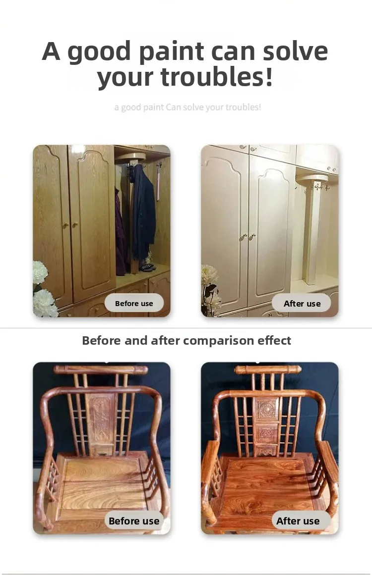 Self-applied Spray Paint for Wood Furniture & Home Renovation-Mahogany White Colors Wood Grain Clear Varnish Highlight for Hdcdf0f187b2747d29f36e465550e2b01v