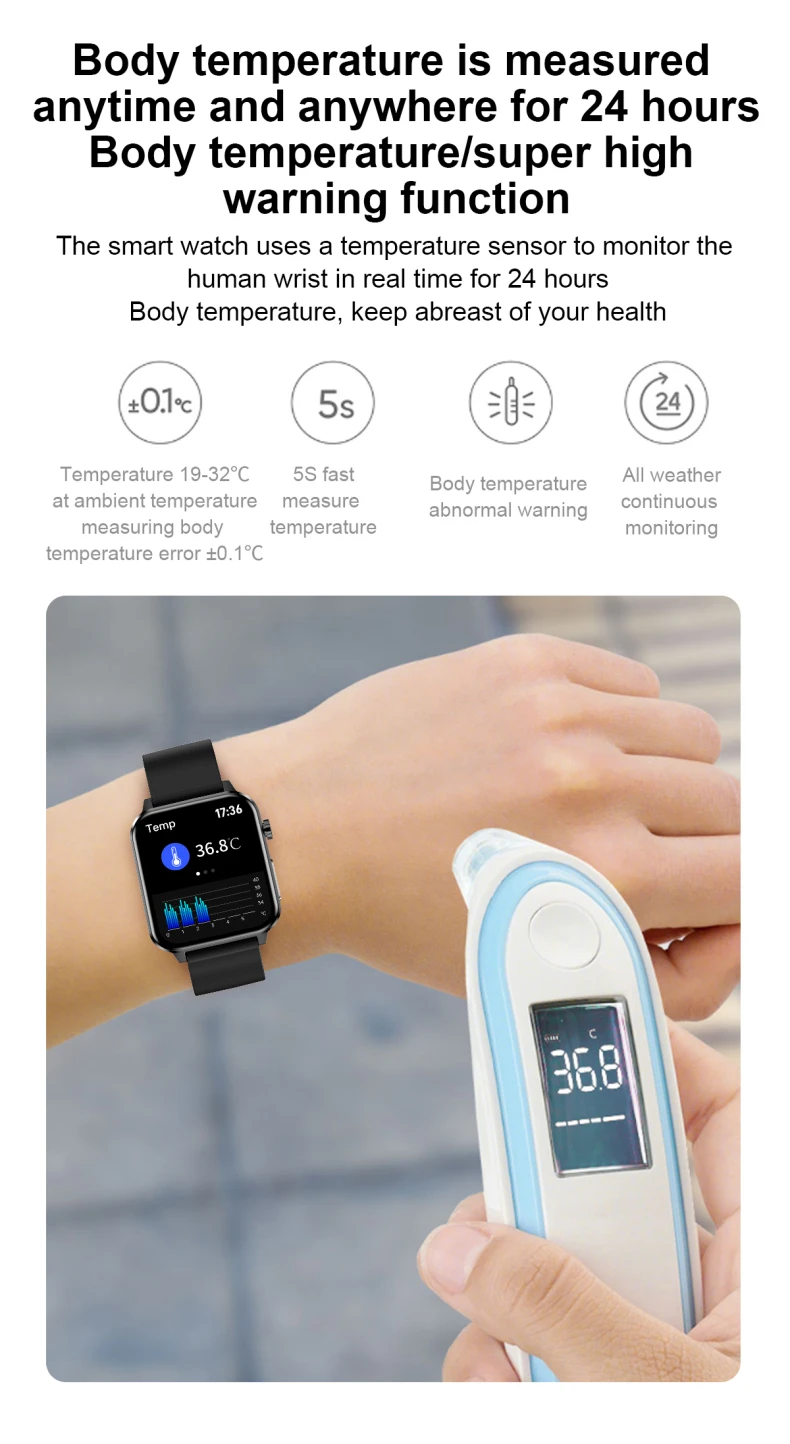 E86 Smartwatch with 1.7inch ECG PPG Body Temperature Smart Watch Health Sports Fitness Tracker(8).jpg