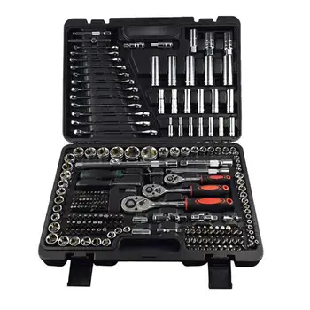 Universal Heavy Duty 216 Pcs Auto Car Repair Tools Box Kit Socket Wrench Hand Set