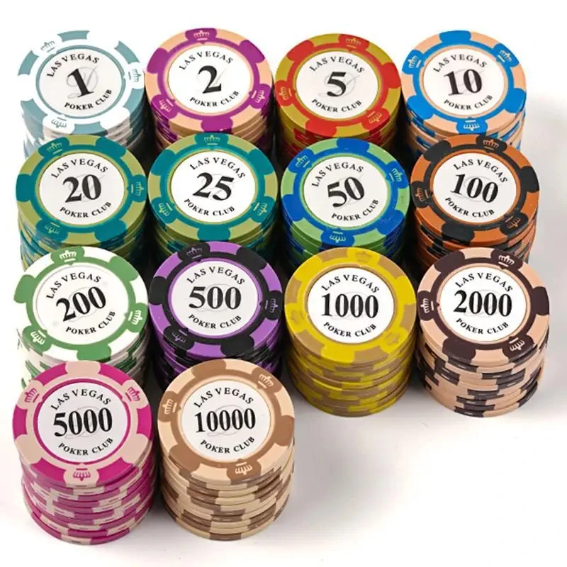 Custom Design Printable Logo Multi-denomination 14g Poker Chips for  Casino Party Entertainment