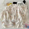 CreamCloudBearShortPajamaSet