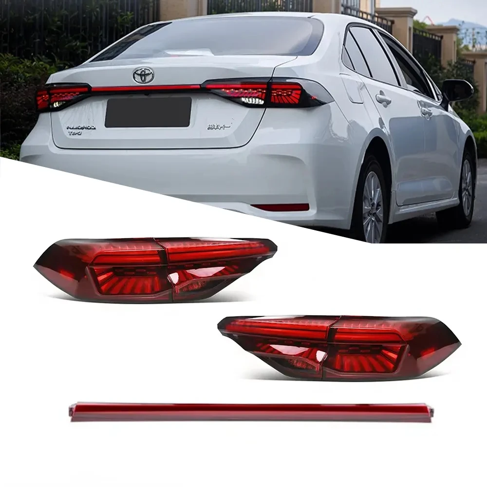 Red LED Tail Lights For Toyota US Corolla 2020 2021 Sequential