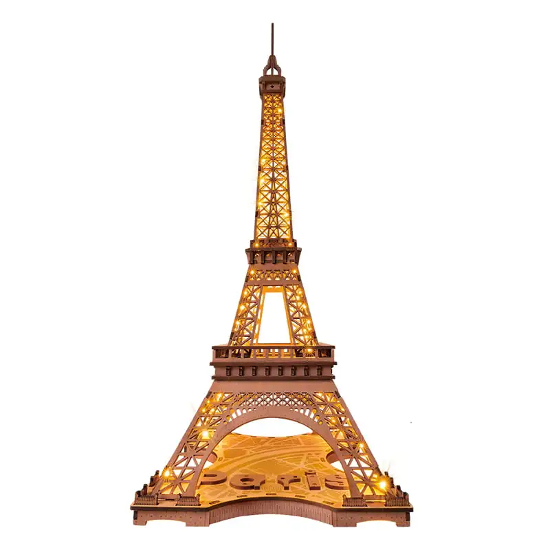 Robotime Rolife Night of the Eiffel Tower 3D Wooden Puzzle TGL01 Home Decoration Festival Gift