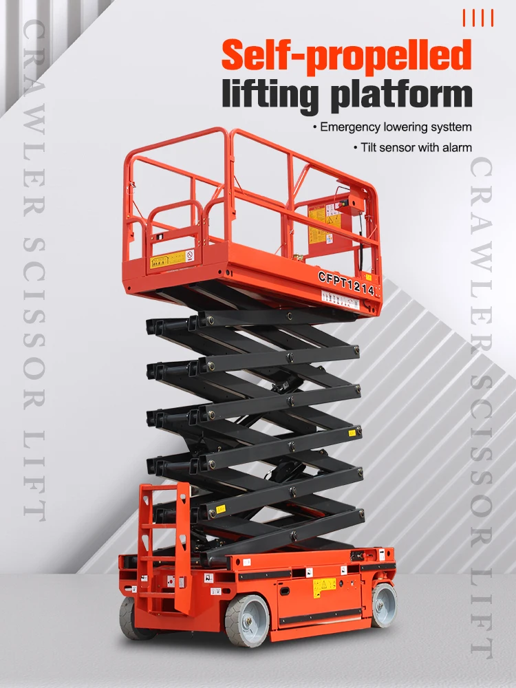 Ce Iso Factory Supply Electric Scissor Lifts Self Moving Aerial Work