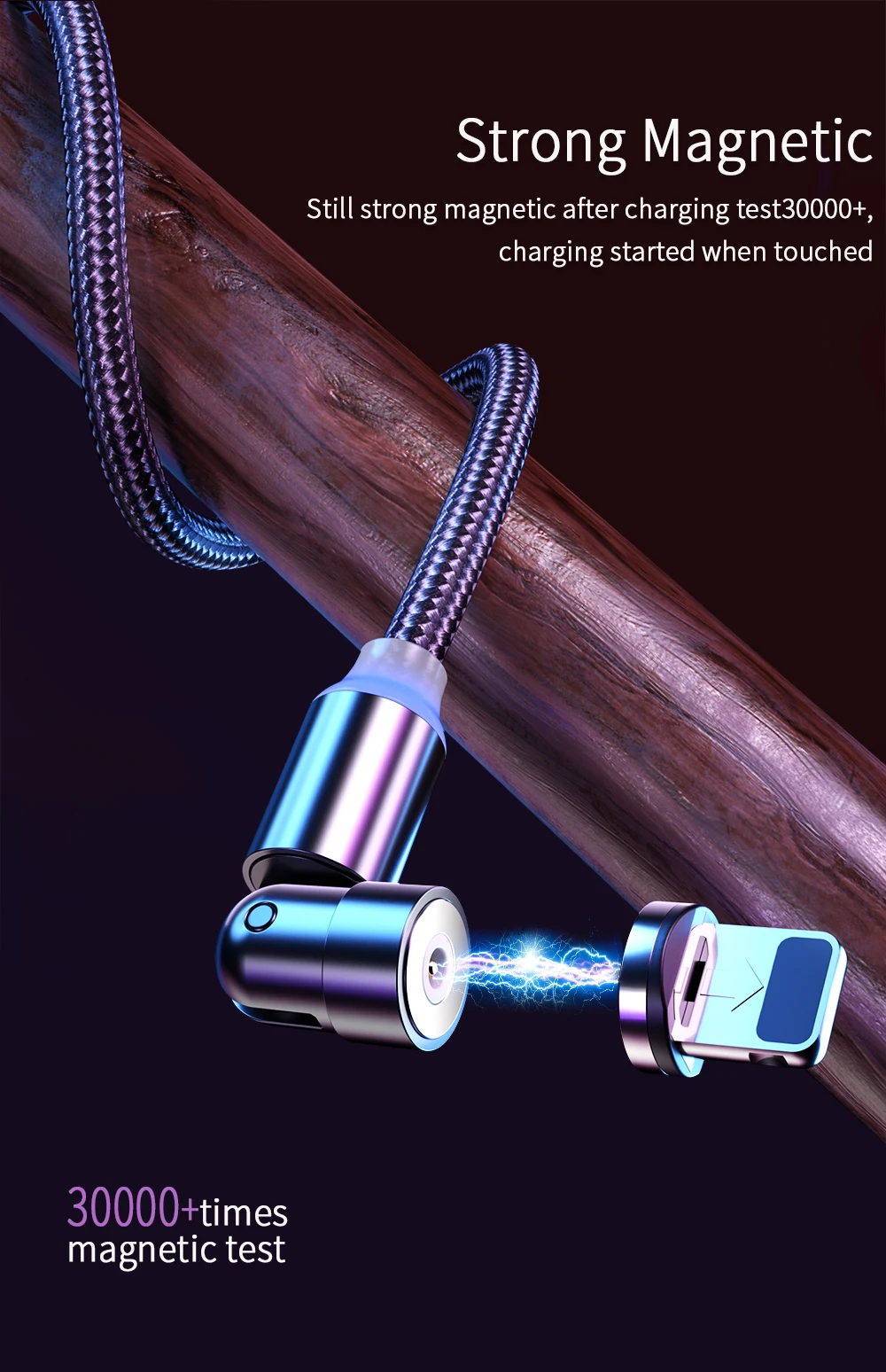 Горячая Распродажа C02 светодиодный индикатор 3 в 1 Магнитный кабель для быстрой зарядки вращающийся магнитный всасывающий кабель передачи данных