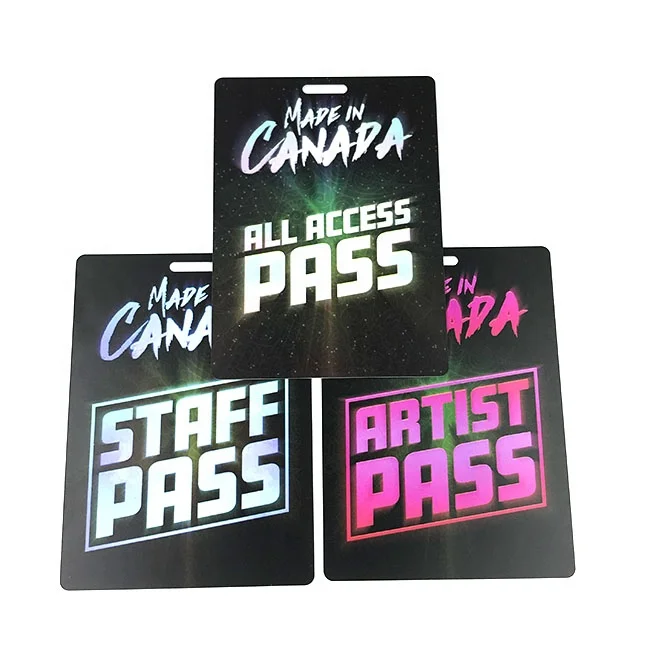Custom Printed Smart Rfid Member Id Vip Pvc Plastic Event Badge With Hole Punch/Lanyard