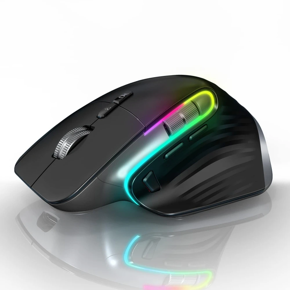 Wireless 2.4g Rechargeable Mouse Rgb Ergonomic 4000dpi Type C Gaming ...