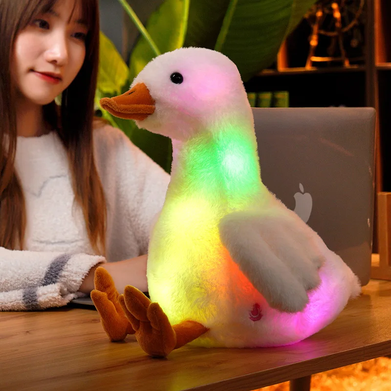 Wholesale hot Customized High-Quality Plush Lovely Light LED Duck Cartoon Animal Plu